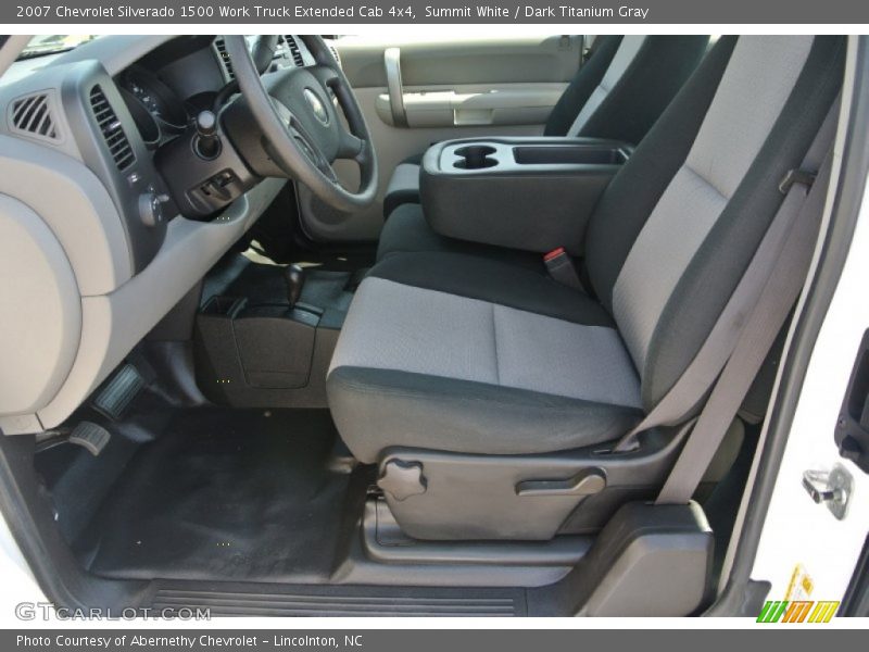 Summit White / Dark Titanium Gray 2007 Chevrolet Silverado 1500 Work Truck Extended Cab 4x4