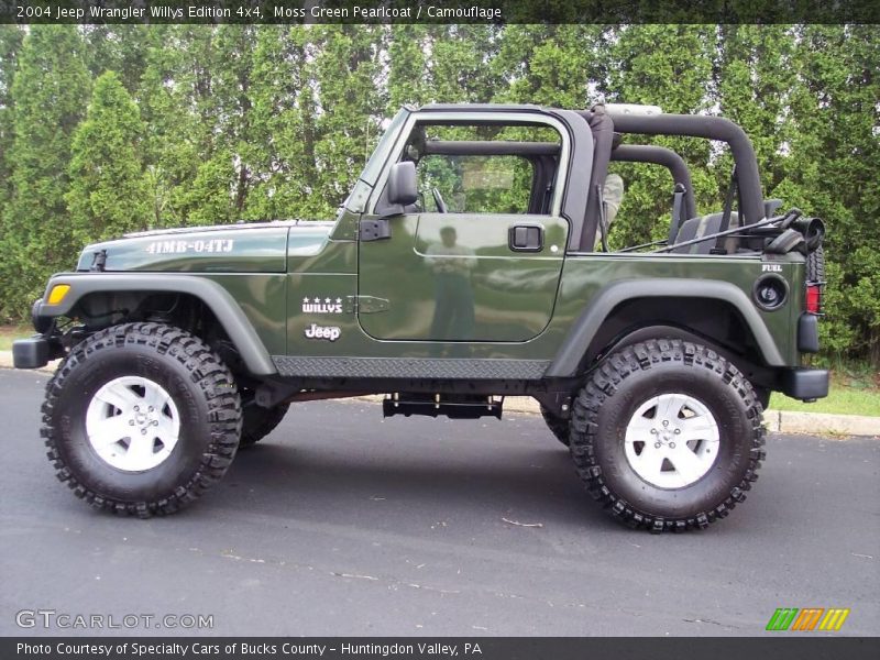 Moss Green Pearlcoat / Camouflage 2004 Jeep Wrangler Willys Edition 4x4