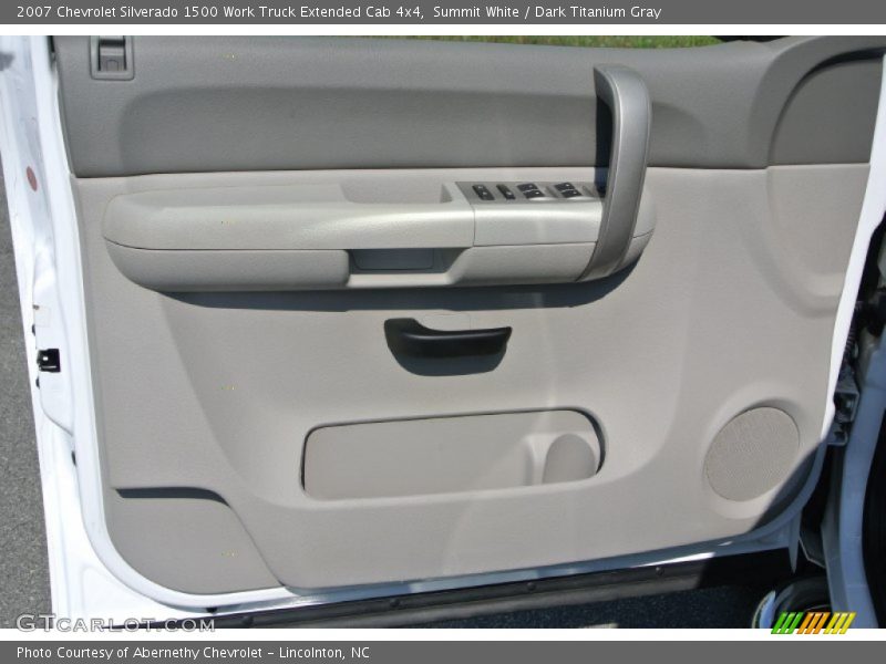 Summit White / Dark Titanium Gray 2007 Chevrolet Silverado 1500 Work Truck Extended Cab 4x4