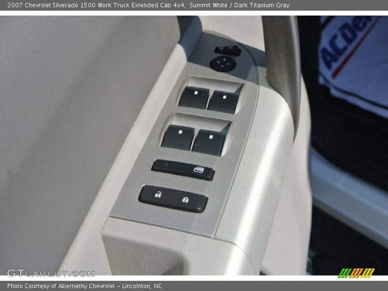Summit White / Dark Titanium Gray 2007 Chevrolet Silverado 1500 Work Truck Extended Cab 4x4