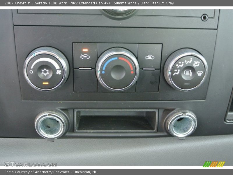 Summit White / Dark Titanium Gray 2007 Chevrolet Silverado 1500 Work Truck Extended Cab 4x4