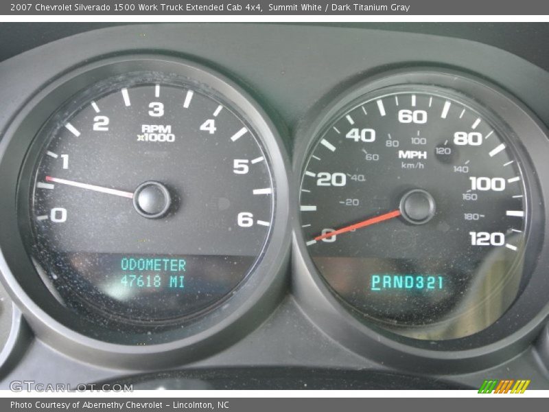 Summit White / Dark Titanium Gray 2007 Chevrolet Silverado 1500 Work Truck Extended Cab 4x4