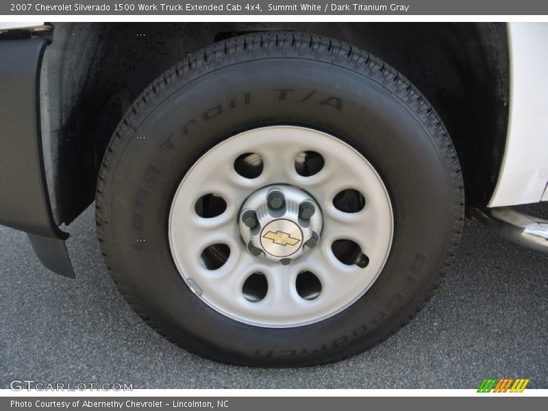 Summit White / Dark Titanium Gray 2007 Chevrolet Silverado 1500 Work Truck Extended Cab 4x4