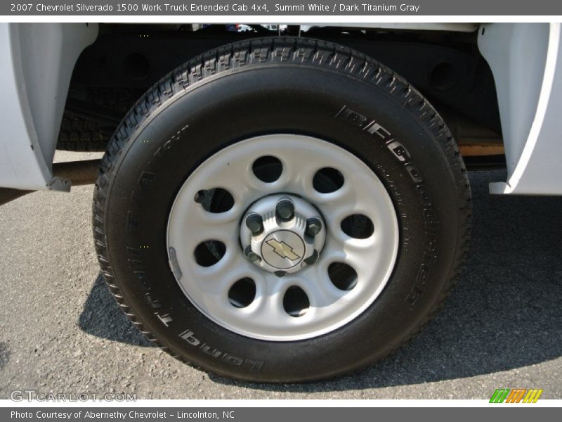 Summit White / Dark Titanium Gray 2007 Chevrolet Silverado 1500 Work Truck Extended Cab 4x4