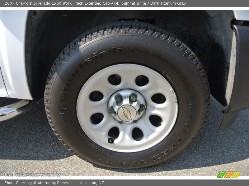Summit White / Dark Titanium Gray 2007 Chevrolet Silverado 1500 Work Truck Extended Cab 4x4