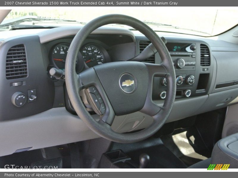 Summit White / Dark Titanium Gray 2007 Chevrolet Silverado 1500 Work Truck Extended Cab 4x4