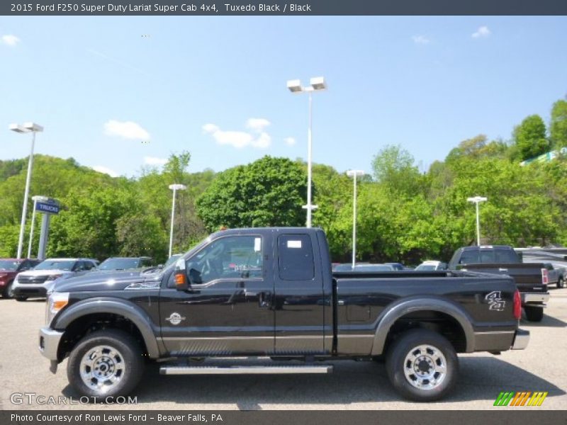 Tuxedo Black / Black 2015 Ford F250 Super Duty Lariat Super Cab 4x4