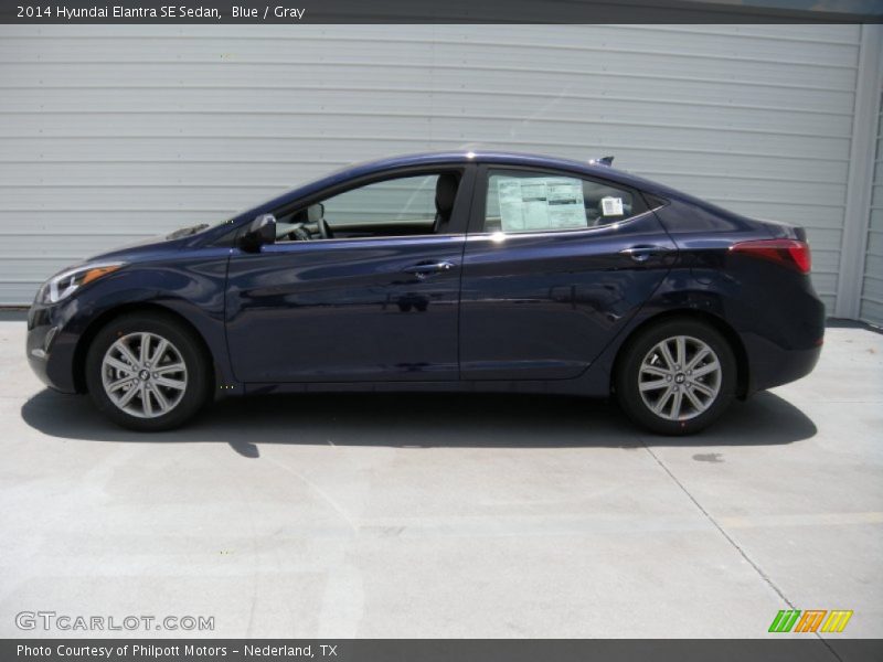 Blue / Gray 2014 Hyundai Elantra SE Sedan