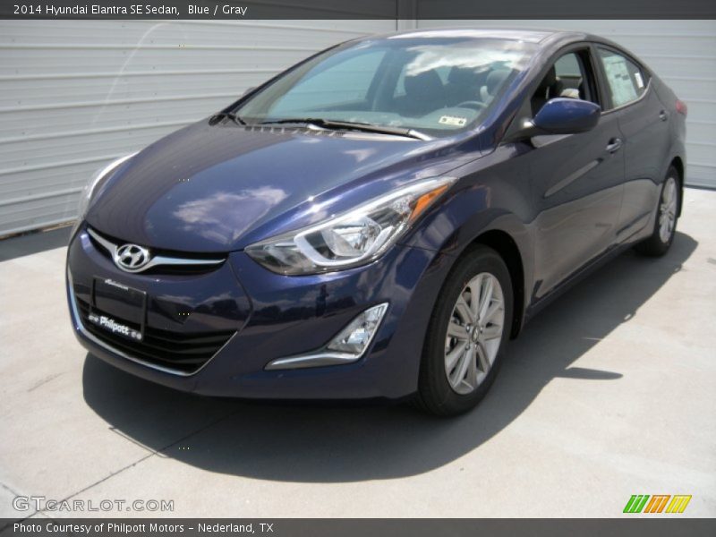 Blue / Gray 2014 Hyundai Elantra SE Sedan