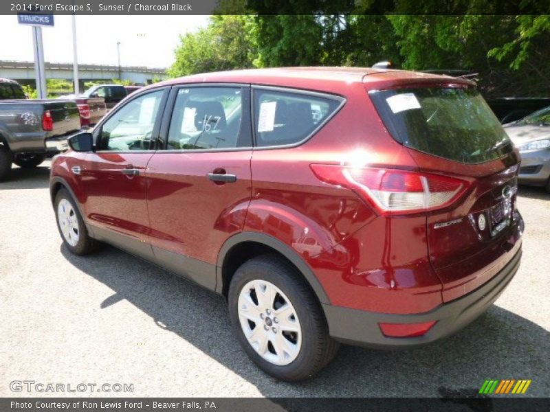 Sunset / Charcoal Black 2014 Ford Escape S