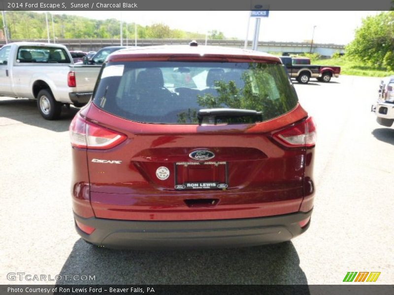 Sunset / Charcoal Black 2014 Ford Escape S