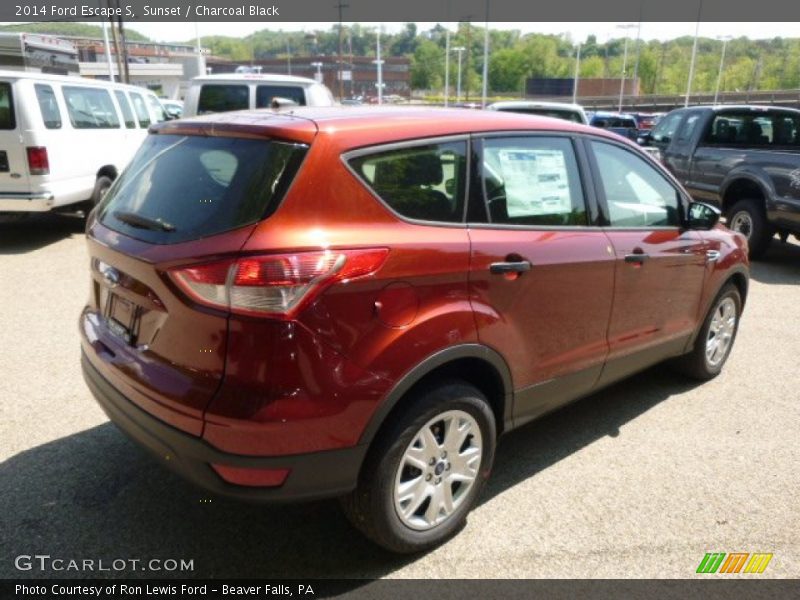 Sunset / Charcoal Black 2014 Ford Escape S