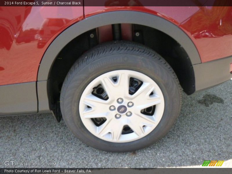 Sunset / Charcoal Black 2014 Ford Escape S