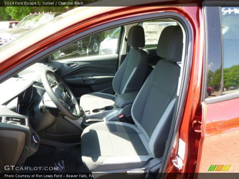 Sunset / Charcoal Black 2014 Ford Escape S