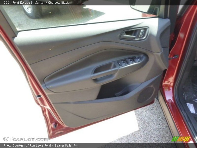 Sunset / Charcoal Black 2014 Ford Escape S