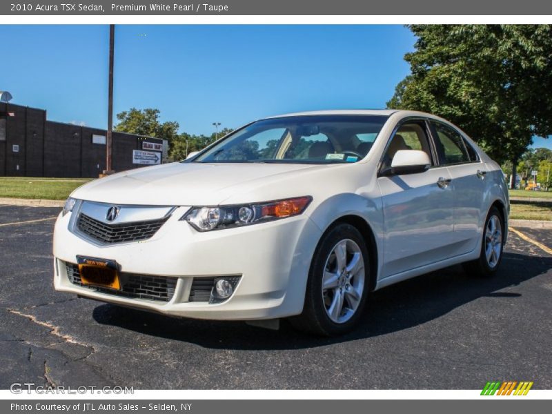 Premium White Pearl / Taupe 2010 Acura TSX Sedan