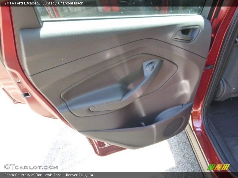 Sunset / Charcoal Black 2014 Ford Escape S