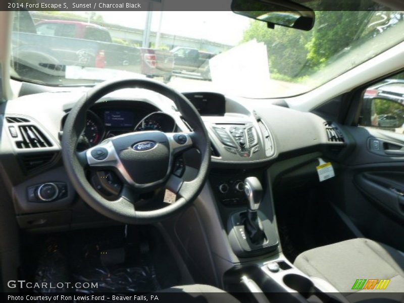 Sunset / Charcoal Black 2014 Ford Escape S