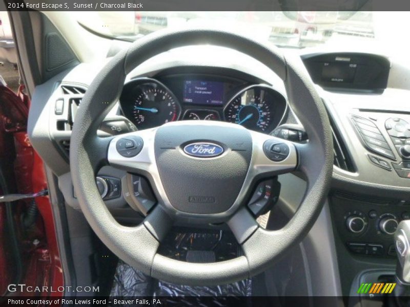 Sunset / Charcoal Black 2014 Ford Escape S