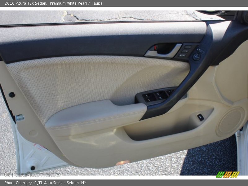 Premium White Pearl / Taupe 2010 Acura TSX Sedan