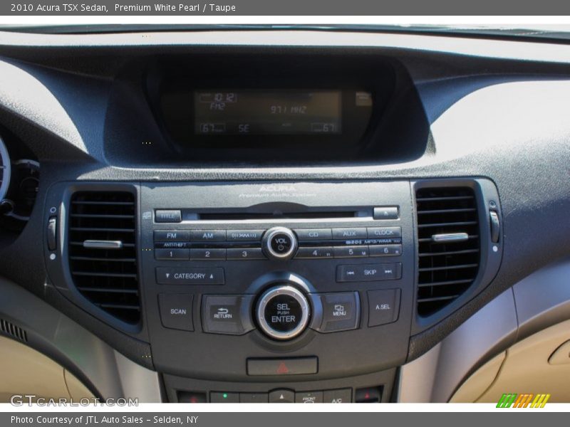 Premium White Pearl / Taupe 2010 Acura TSX Sedan