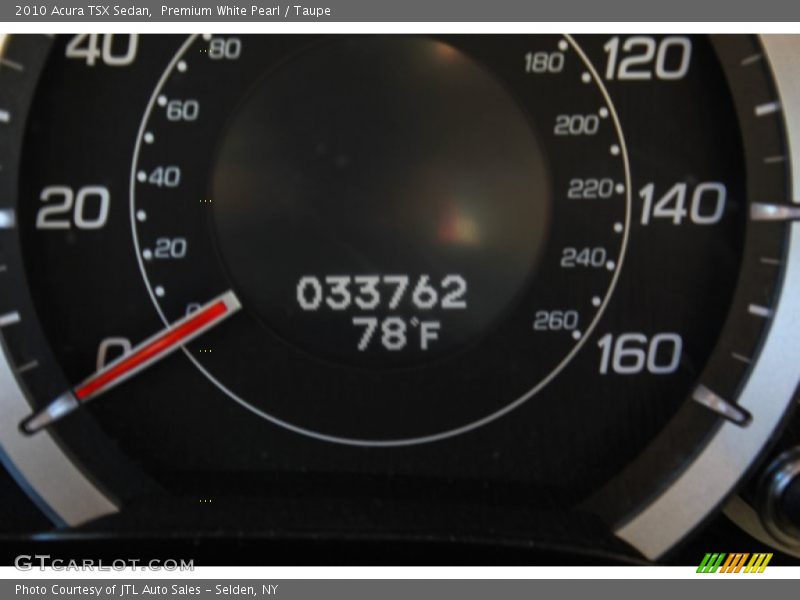 Premium White Pearl / Taupe 2010 Acura TSX Sedan