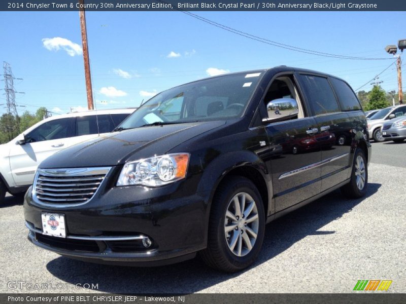 Brilliant Black Crystal Pearl / 30th Anniversary Black/Light Graystone 2014 Chrysler Town & Country 30th Anniversary Edition