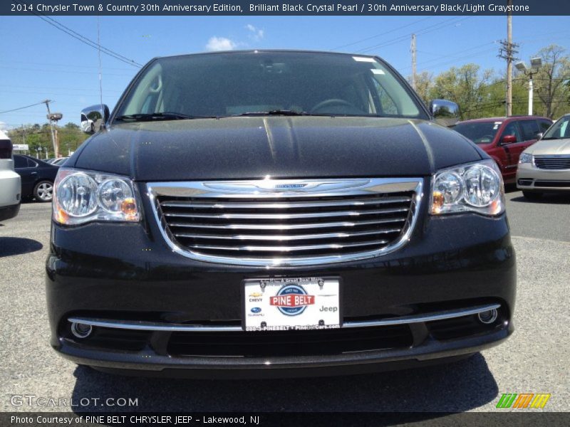 Brilliant Black Crystal Pearl / 30th Anniversary Black/Light Graystone 2014 Chrysler Town & Country 30th Anniversary Edition