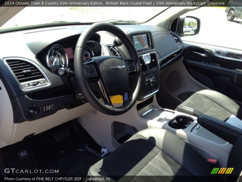 Brilliant Black Crystal Pearl / 30th Anniversary Black/Light Graystone 2014 Chrysler Town & Country 30th Anniversary Edition