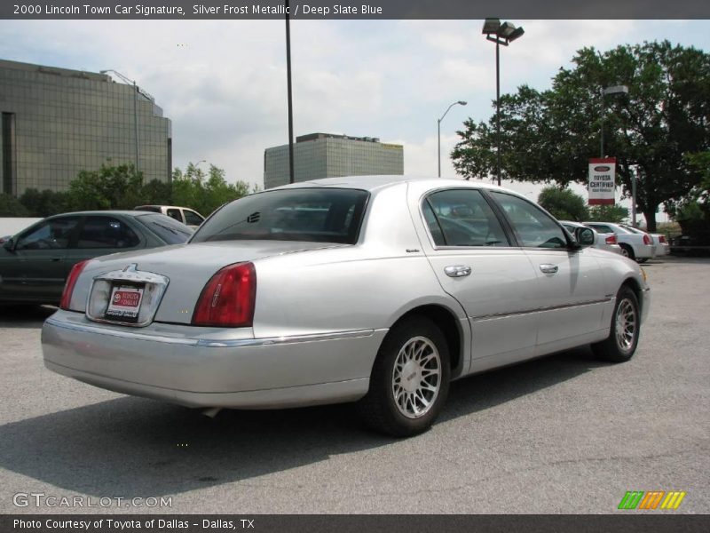 Silver Frost Metallic / Deep Slate Blue 2000 Lincoln Town Car Signature