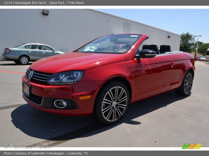 Salsa Red / Titan Black 2014 Volkswagen Eos Sport