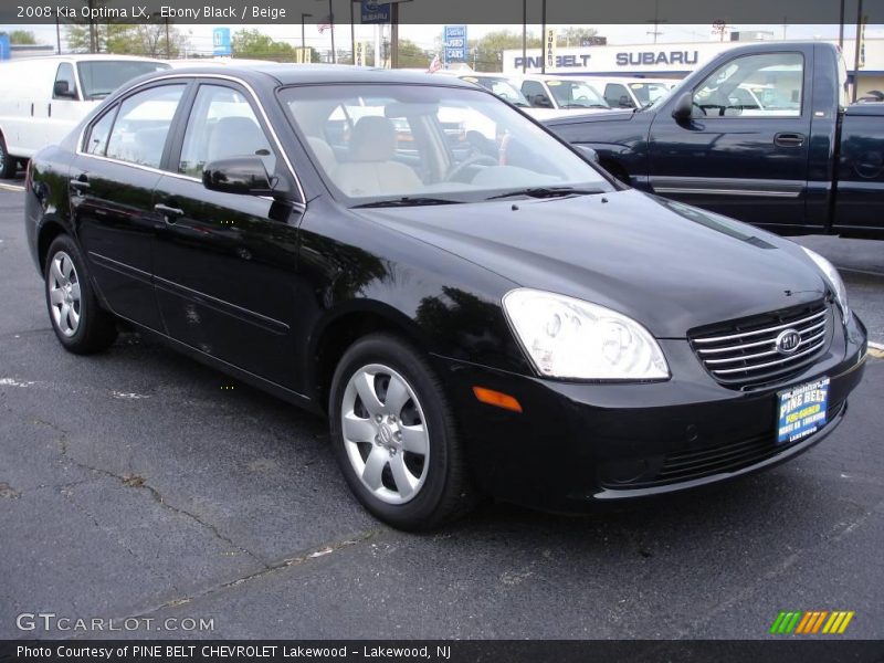 Ebony Black / Beige 2008 Kia Optima LX