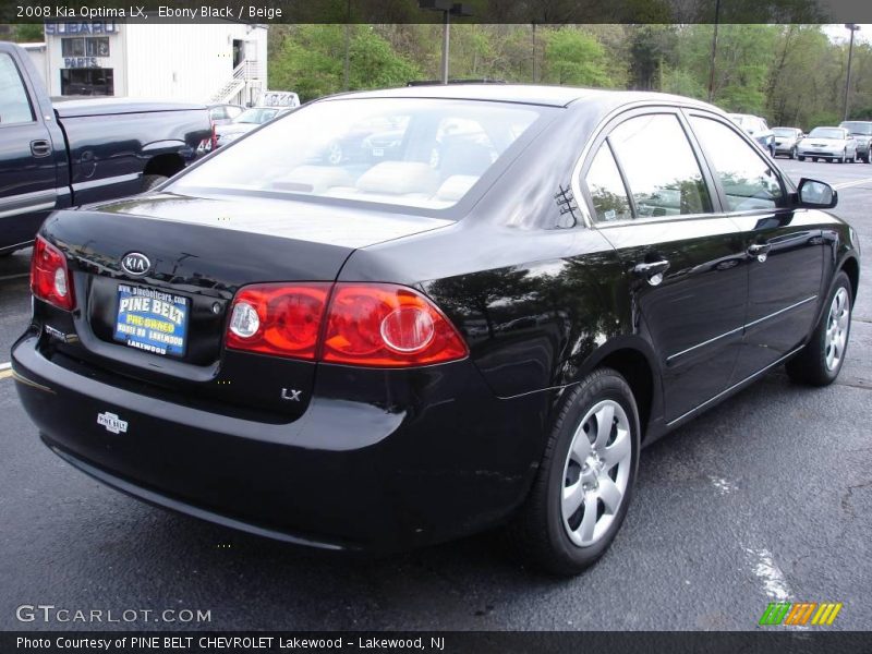 Ebony Black / Beige 2008 Kia Optima LX