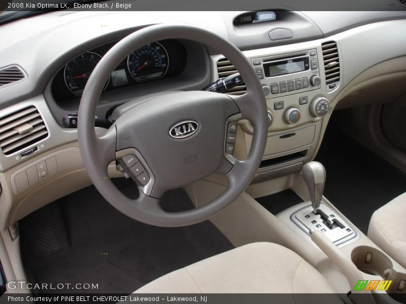 Ebony Black / Beige 2008 Kia Optima LX