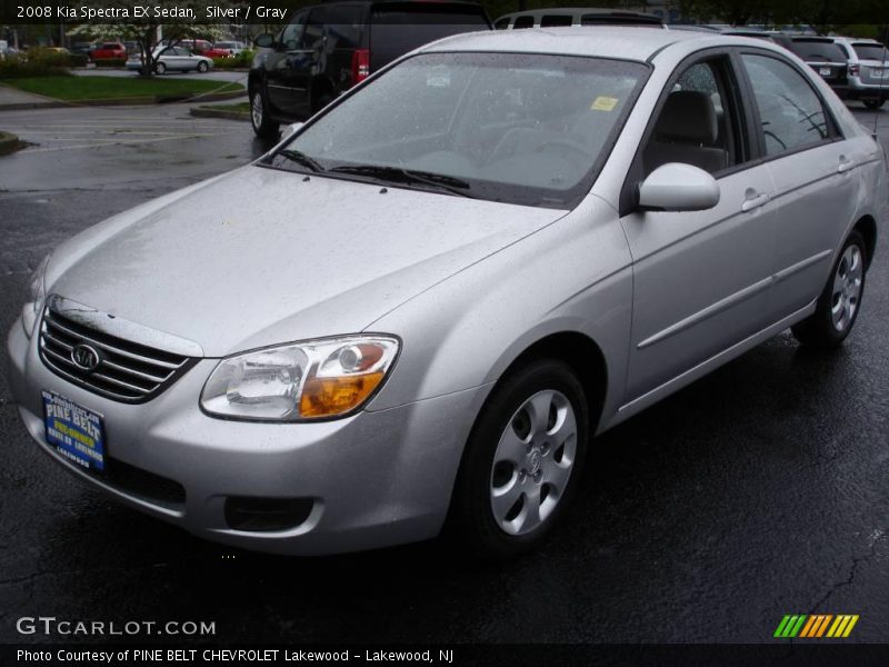 Silver / Gray 2008 Kia Spectra EX Sedan
