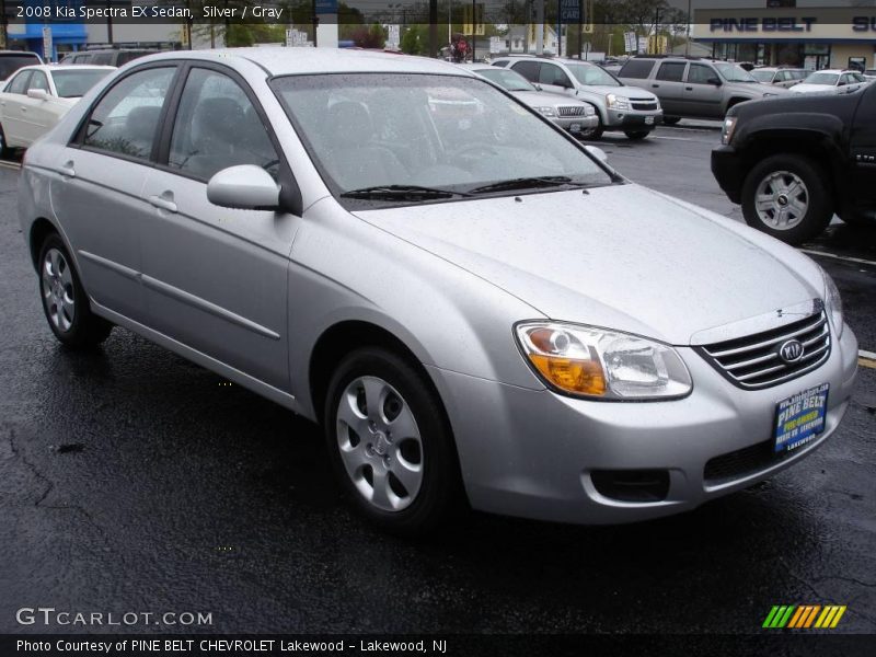 Silver / Gray 2008 Kia Spectra EX Sedan