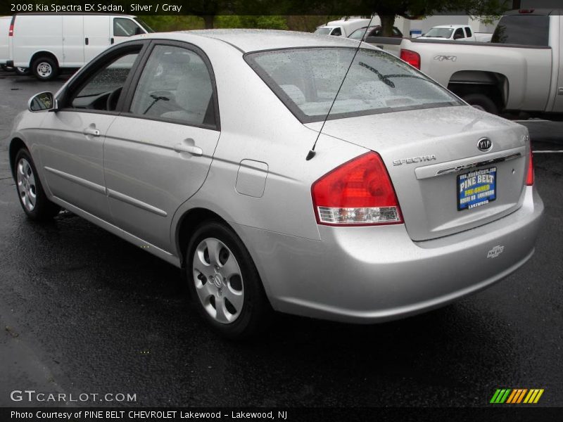 Silver / Gray 2008 Kia Spectra EX Sedan