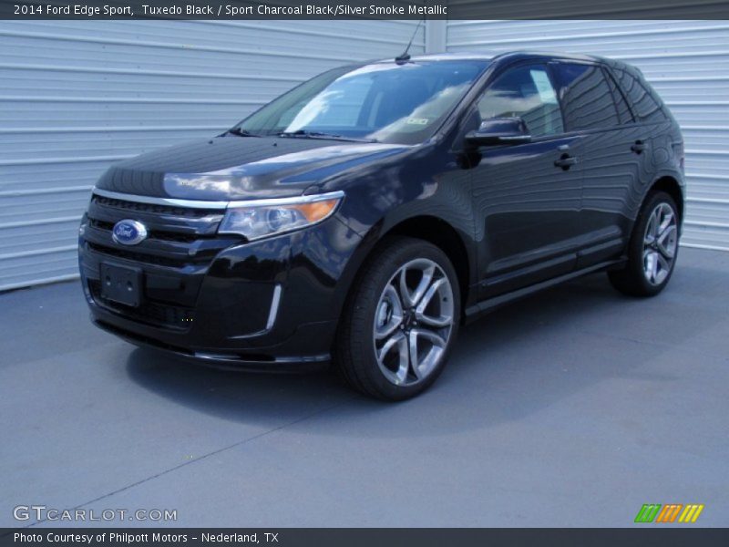 Tuxedo Black / Sport Charcoal Black/Silver Smoke Metallic 2014 Ford Edge Sport