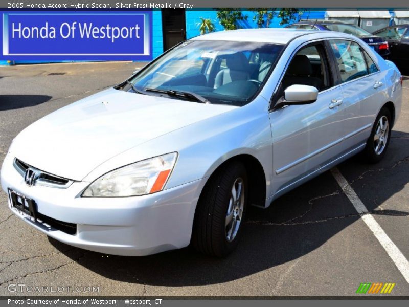 Silver Frost Metallic / Gray 2005 Honda Accord Hybrid Sedan