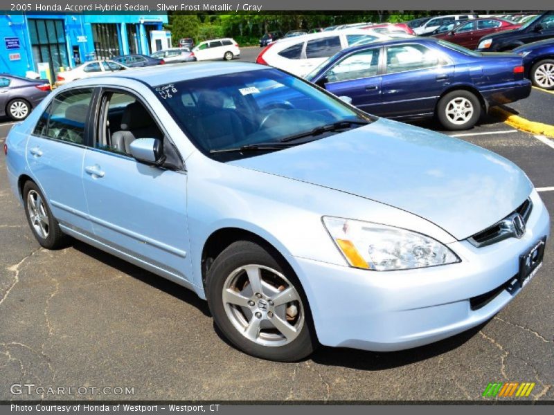 Silver Frost Metallic / Gray 2005 Honda Accord Hybrid Sedan