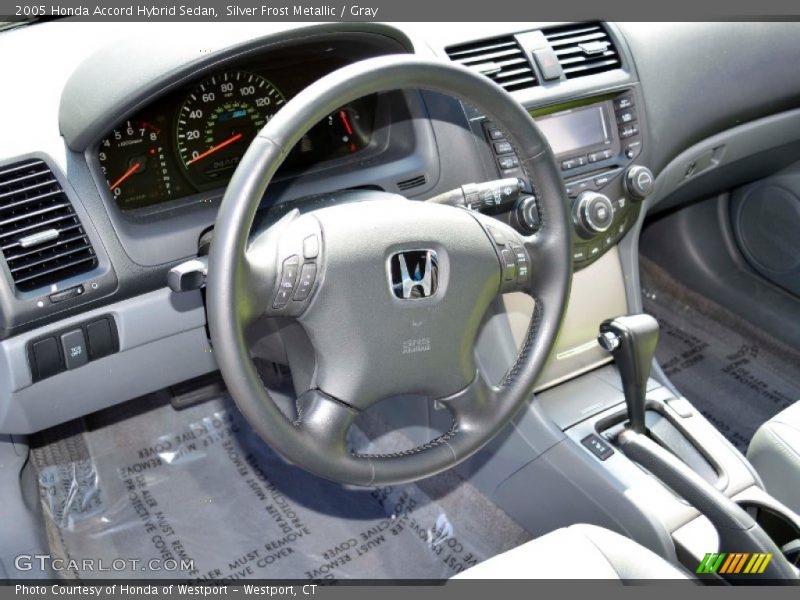 Silver Frost Metallic / Gray 2005 Honda Accord Hybrid Sedan