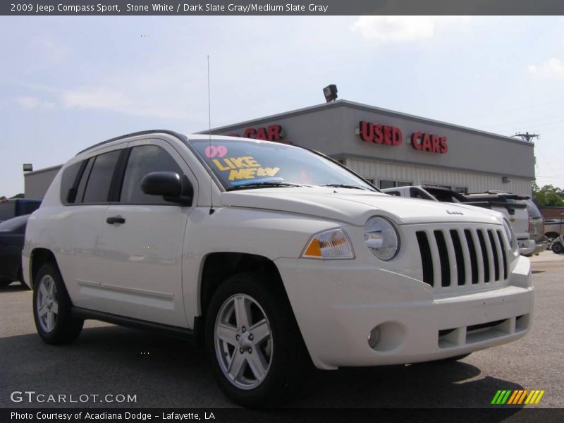 Stone White / Dark Slate Gray/Medium Slate Gray 2009 Jeep Compass Sport