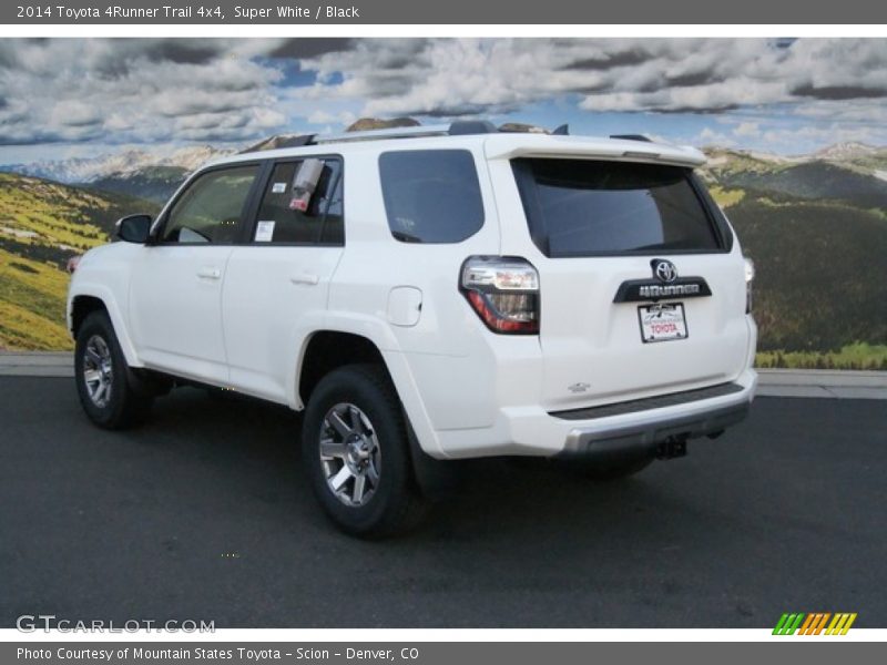 Super White / Black 2014 Toyota 4Runner Trail 4x4