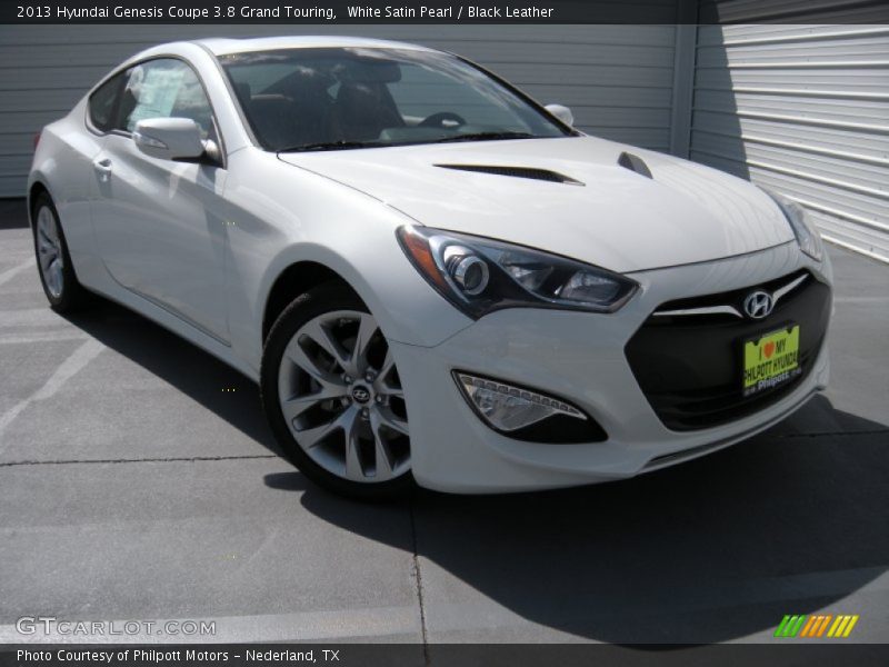 White Satin Pearl / Black Leather 2013 Hyundai Genesis Coupe 3.8 Grand Touring