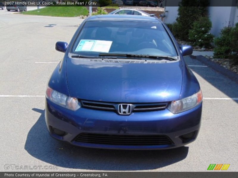 Royal Blue Pearl / Gray 2007 Honda Civic LX Coupe