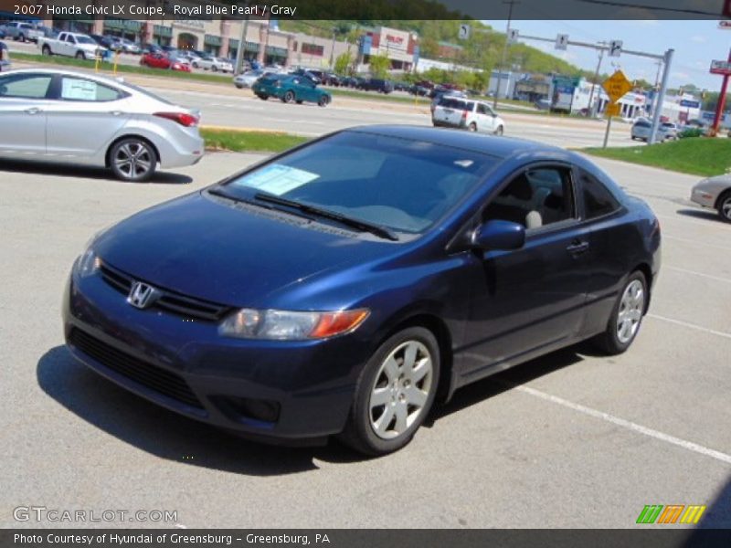 Royal Blue Pearl / Gray 2007 Honda Civic LX Coupe