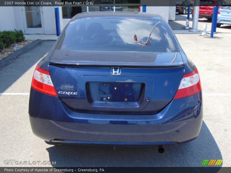 Royal Blue Pearl / Gray 2007 Honda Civic LX Coupe