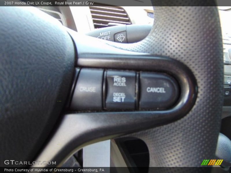 Royal Blue Pearl / Gray 2007 Honda Civic LX Coupe