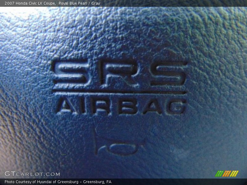 Royal Blue Pearl / Gray 2007 Honda Civic LX Coupe