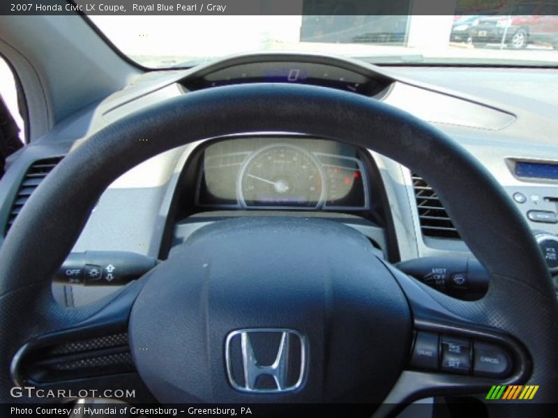 Royal Blue Pearl / Gray 2007 Honda Civic LX Coupe